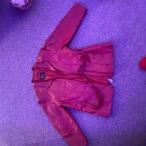 Heavy Red 100% Leather Jacket with a belt by KC Collections #redleather #cute